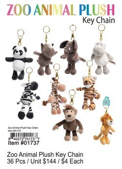 Zoo Animal Plush Keychain