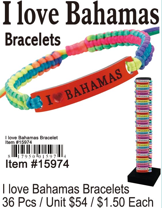 I Love Bahamas Bracelets