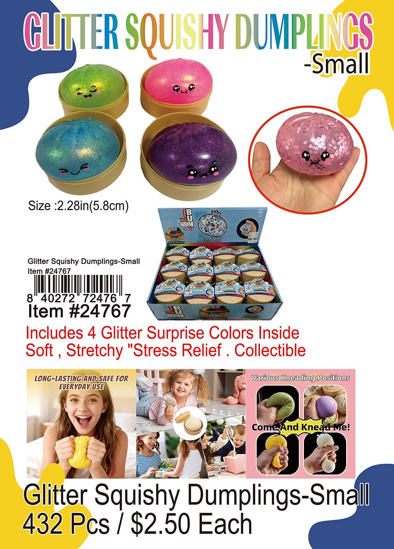 Glitter Squishy Dumplings -Small