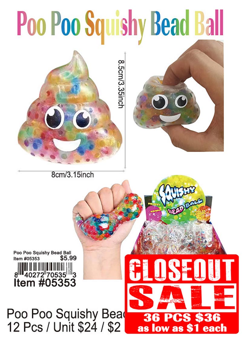 Poo Poo Squishy Bead Ball
