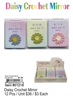Daisy Crochet Mirror
