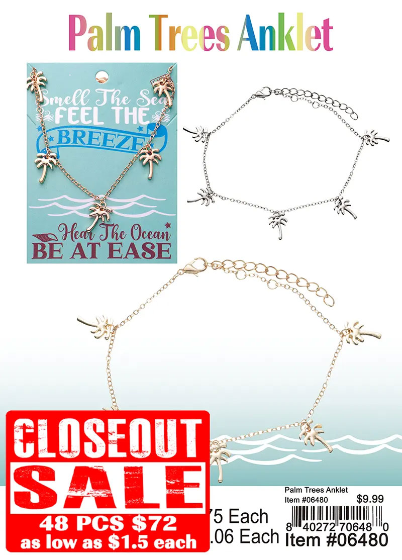 Palm Tree Anklets