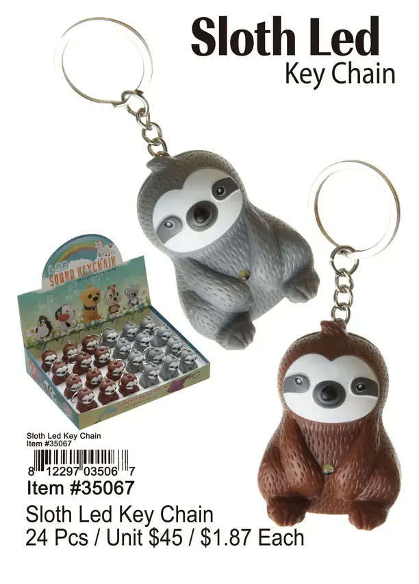 Sloth LED Keychain
