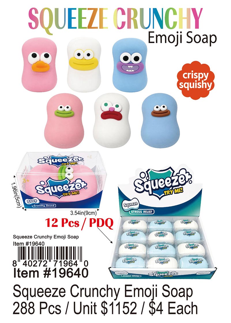 Squeeze Crunchy Emoji Soap Toy