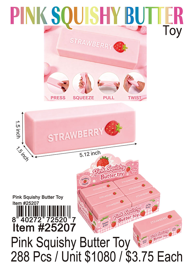 Pink Squishy Butter Toy