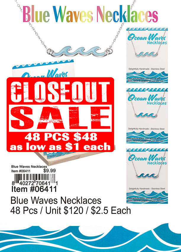 Blue Waves Necklaces