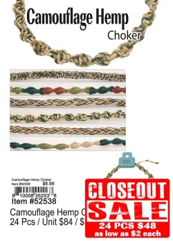 Camouflage Hemp Choker