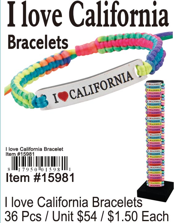 I Love California Bracelets