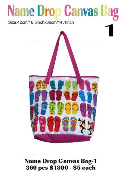 Name Drop Canvas Bag-1 360 Pcs.