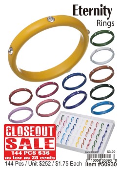 Eternity Rings - Closeout 144 Pcs.