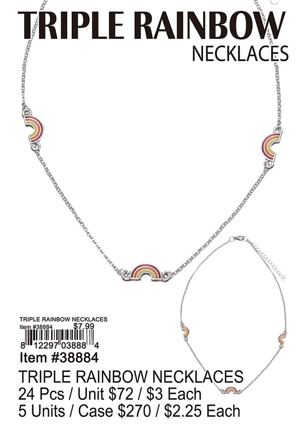 Triple Rainbow Necklaces