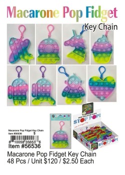 Macarone Pop Fidget Keychain