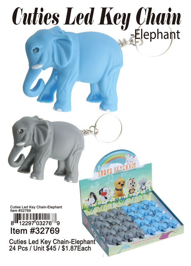 Cutie LED Keychain-Elephant