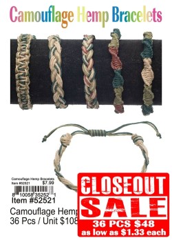 Camouflage Hemp Bracelets