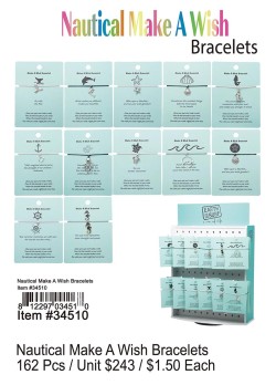 Nautical Make A Wish Bracelets 162 Pcs