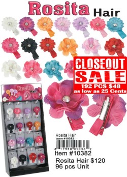 Rosita Hair Accessories - Closeout 192 Pcs.