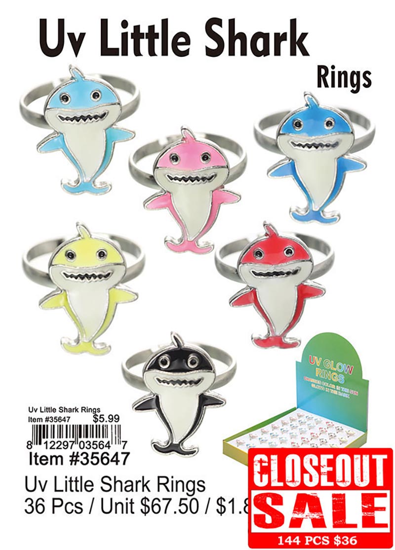 UV Little Shark Rings