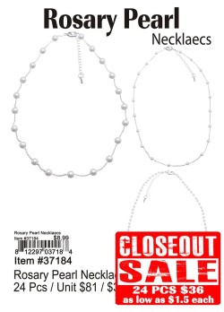 Rosary Pearl Necklaces