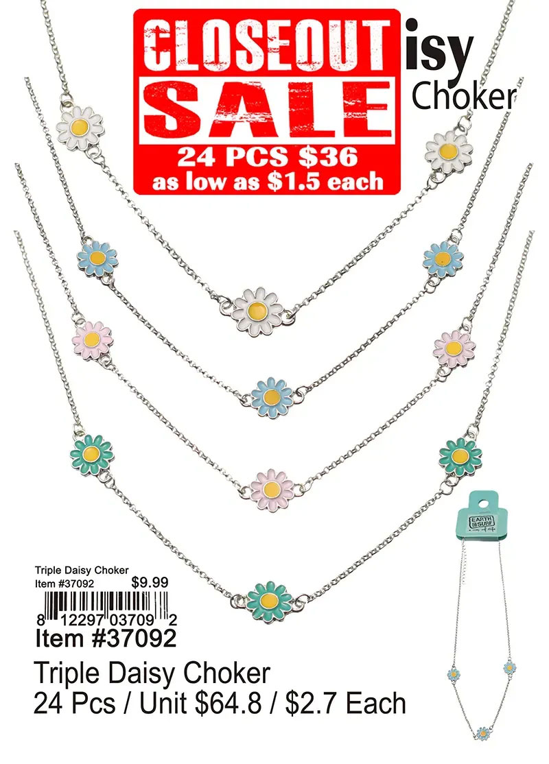 Triple Daisy Choker