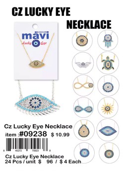 CZ Lucky Eye Necklace