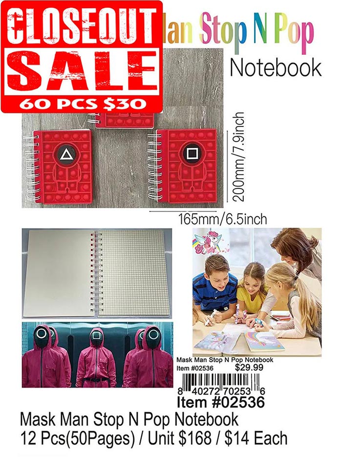 Mask Man Stop N Pop Notebook (CL)