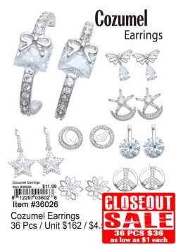 Cozumel Earrings 36 Pcs. - Closeout