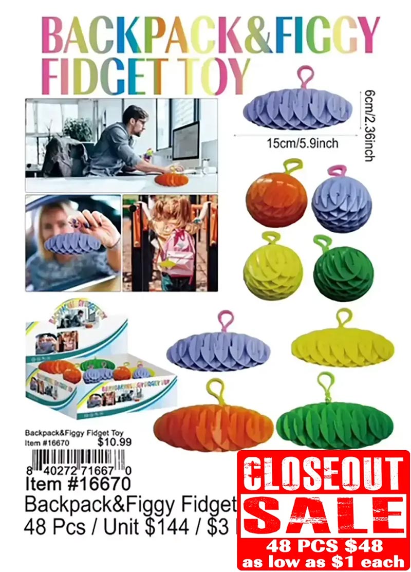 Backpack and Figgy Fidget Toy