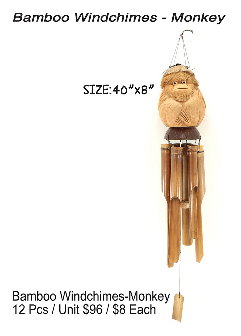 Bamboo Windchimes- Monkey