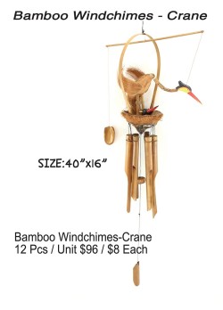Bamboo Windchimes- Crane