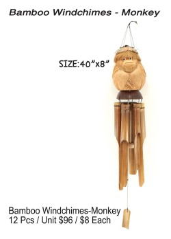 Bamboo Windchimes- Monkey