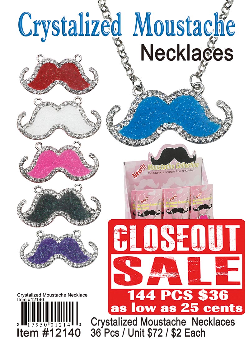 Moustache Crystalized Necklace