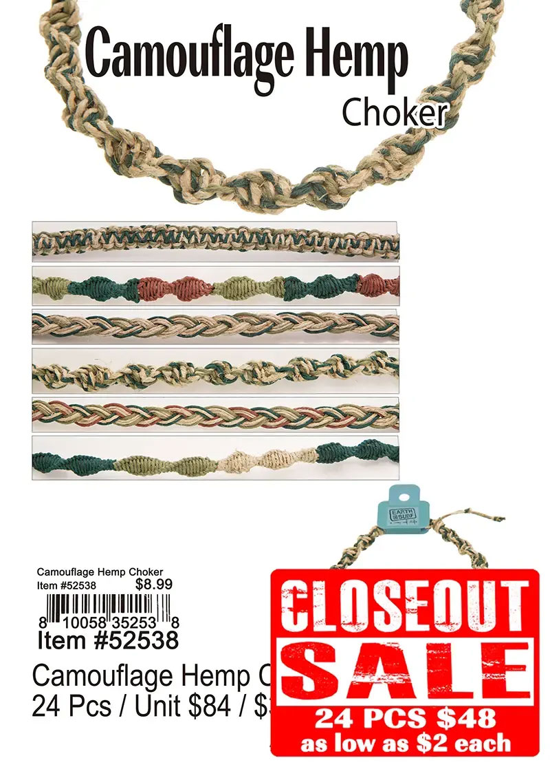 Camouflage Hemp Choker