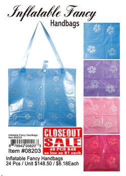 Inflatable Fancy Handbags - Closeout 48 Pcs.