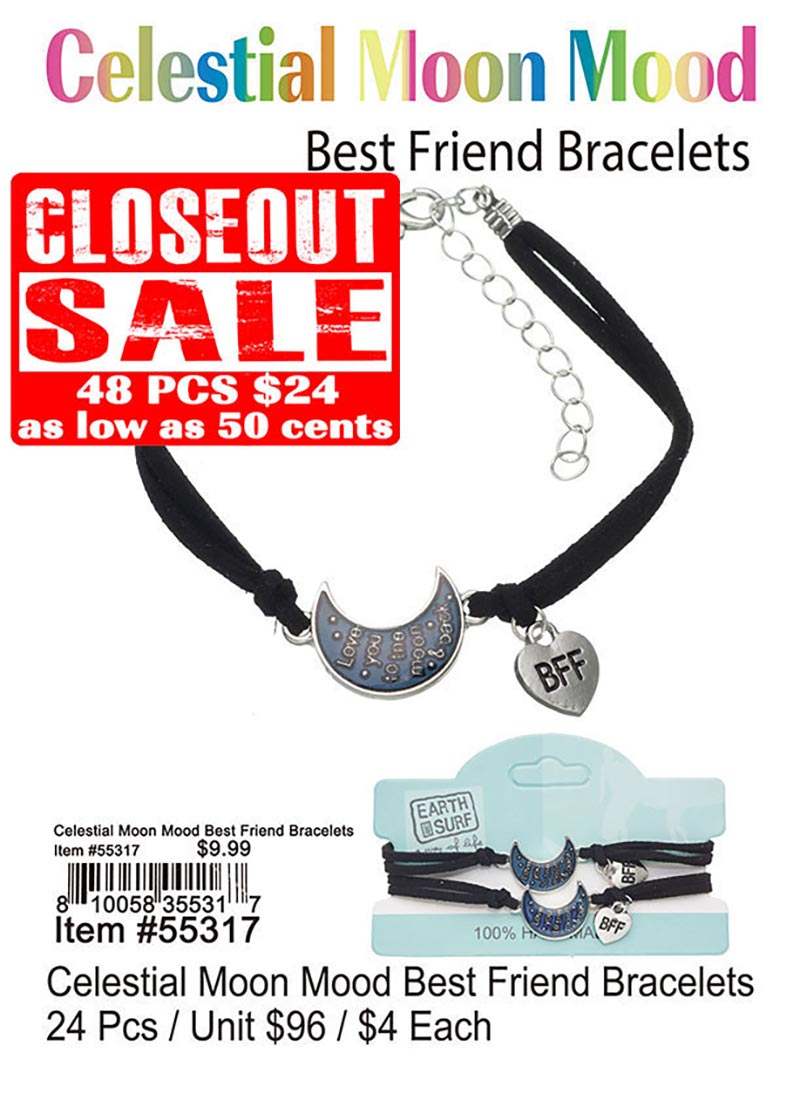 Celestial Moon Mood Best Friend Bracelets