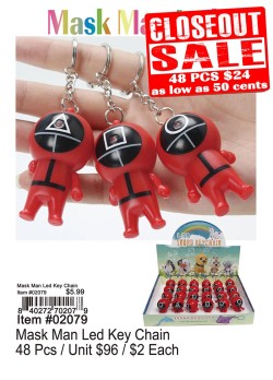 Mask Man LED Keychain - Closeout