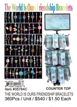 The World Is Ours Friendship Bracelets Counter Top