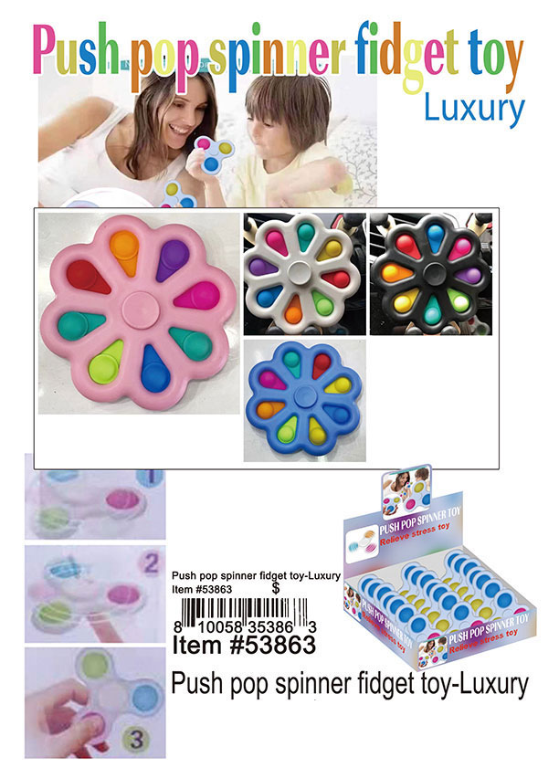 Push Pop Spinner Fidget Toy-Luxury
