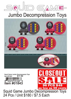 Squid Game Jumbo Decompression Toys