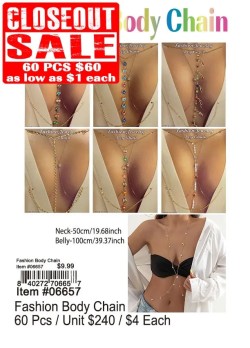 Fashion Body Chain 60 Pcs. - Closeout