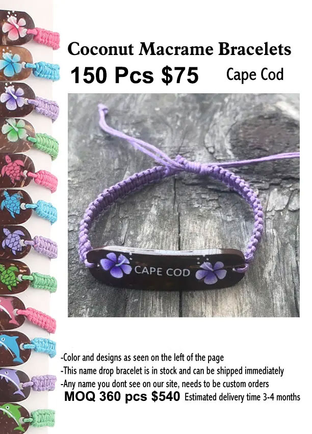 Coconut Macrame Bracelets - Cape Cod