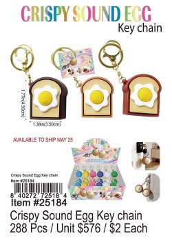 Crispy Sound Egg Keychain