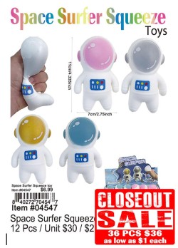 Space Surfer Squeeze Toy 36 Pcs. - Closeout