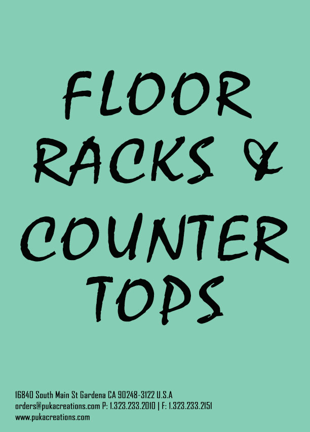 Floor Racks and Counter Tops