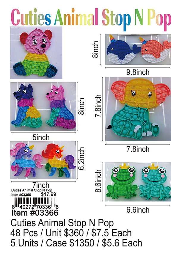 Cuties Animal Stop N Pop