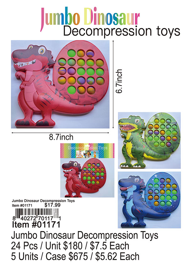 Jumbo Dinosaur Decompression Toys