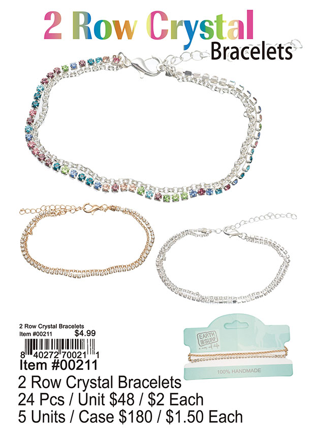 2-Row Crystal Bracelets