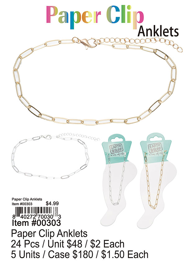 Paper Clip Anklets