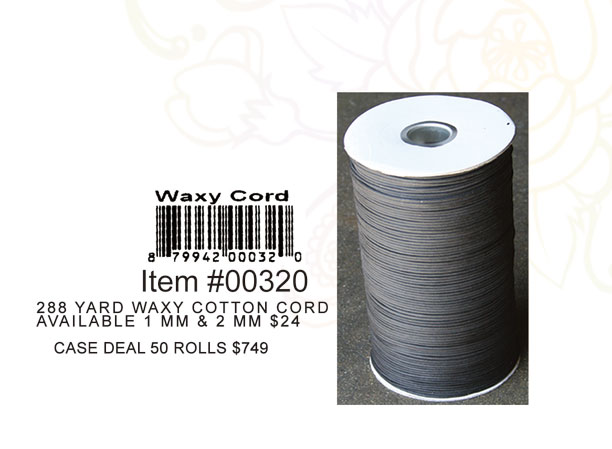 288 Yard Waxy Cotton Cord (1mm)