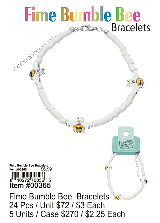 Fimo Bumble Bee Bracelets