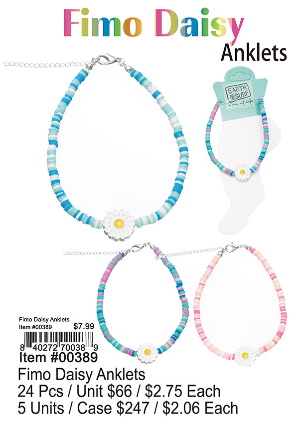 Fimo Daisy Anklets